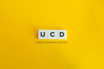 UCD (User Centered Design) Banner. - obrazy, fototapety, plakaty