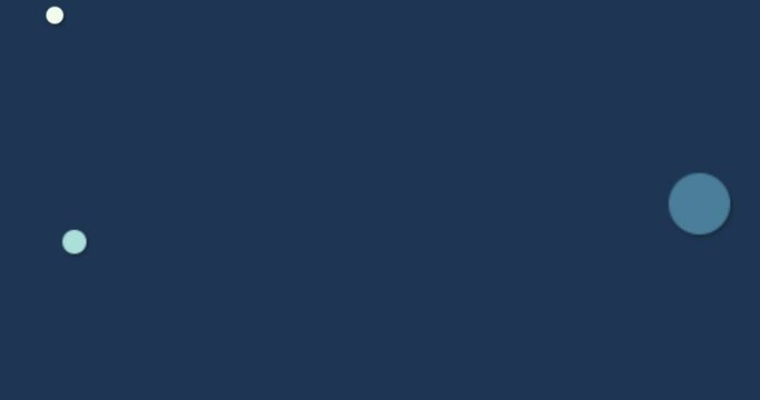 Abstract colorful circles into, outro, transition or logo reveal on dark blue background. 4K resolution animation