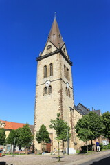 Fototapeta na wymiar Katholische Neustadtkirche in Warburg