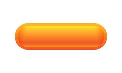 Orange vector button. Vector blank button isolated on white background.