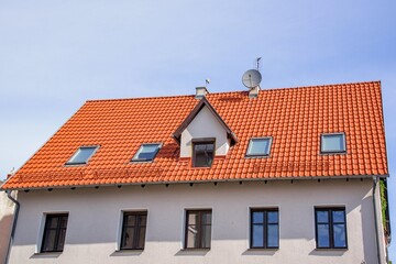 City streets, old traditional houses of Poland, Europe