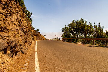 Carretera en Teno Alto, isla de Tenerife