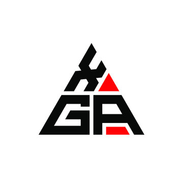 XGA triangle letter logo design with triangle shape. XGA triangle logo design monogram. XGA triangle vector logo template with red color. XGA triangular logo Simple, Elegant, and Luxurious Logo. XGA 