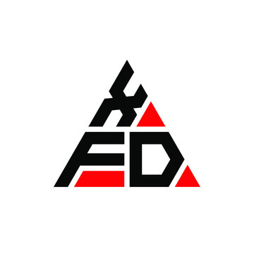 XFD triangle letter logo design with triangle shape. XFD triangle logo design monogram. XFD triangle vector logo template with red color. XFD triangular logo Simple, Elegant, and Luxurious Logo. XFD 