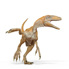 deinonychus is turning left
