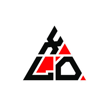 XLO triangle letter logo design with triangle shape. XLO triangle logo design monogram. XLO triangle vector logo template with red color. XLO triangular logo Simple, Elegant, and Luxurious Logo. XLO 