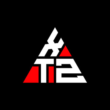 XTZ triangle letter logo design with triangle shape. XTZ triangle logo design monogram. XTZ triangle vector logo template with red color. XTZ triangular logo Simple, Elegant, and Luxurious Logo. XTZ 