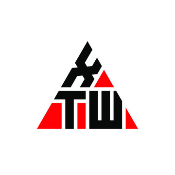 XTW triangle letter logo design with triangle shape. XTW triangle logo design monogram. XTW triangle vector logo template with red color. XTW triangular logo Simple, Elegant, and Luxurious Logo. XTW 
