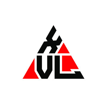 XVL triangle letter logo design with triangle shape. XVL triangle logo design monogram. XVL triangle vector logo template with red color. XVL triangular logo Simple, Elegant, and Luxurious Logo. XVL 