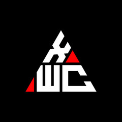 Obraz premium XWC triangle letter logo design with triangle shape. XWC triangle logo design monogram. XWC triangle vector logo template with red color. XWC triangular logo Simple, Elegant, and Luxurious Logo. XWC 