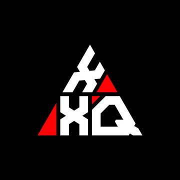 XXQ triangle letter logo design with triangle shape. XXQ triangle logo design monogram. XXQ triangle vector logo template with red color. XXQ triangular logo Simple, Elegant, and Luxurious Logo. XXQ  