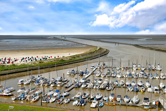 Hafen und Strand Bensersiel, Ostfriesland