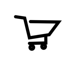 shopping cart isolated on white