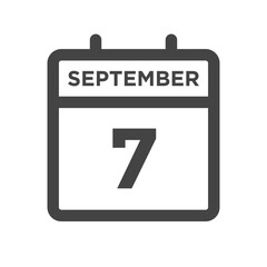 September 7 Calendar Day or Calender Date for Deadlines or Appointment