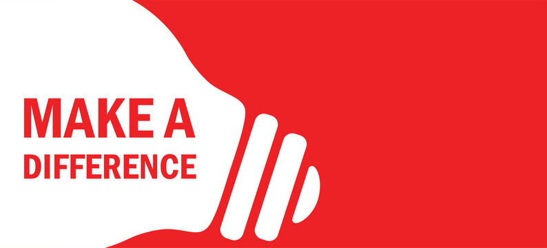 Make a Difference in lamp background illustration