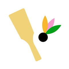 羽子板　正月　イラスト