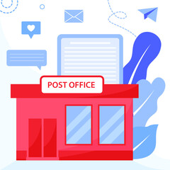post office logo vector design template. post office illustration.