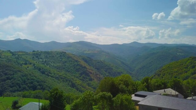aerial views of the Caurel Mountains