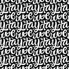 Vector Hand Drawn Seamless Pattern. Brush Painted Letters. Handwritten Script Alphabet. Hand Lettering and Custom Typography for Designs: for Posters, Backgrounds, Cards, etc. Vector Illustrations.