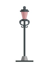 Garden lamp. Simple flat illustration.
