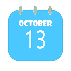 October Calendar Date Icon, Event Date Icon, Calendar Date, Icon Design Vector Graphic