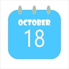 October Calendar Date Icon, Event Date Icon, Calendar Date, Icon Design Vector Graphic