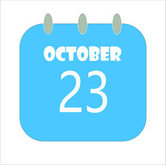 October Calendar Date Icon, Event Date Icon, Calendar Date, Icon Design Vector Graphic