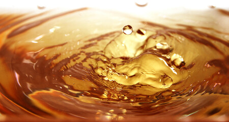 Macro shot of water splashing