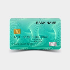 3D credit card template, Colorful. Editable vector design. illustration EPS10