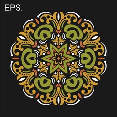 Modern mandala art vector design with a beautiful mix of colors, suitable for all advertising design needs, both for business card designs, banners, brochures and others. EPS format files