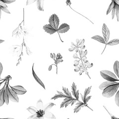 White floral wallpaper design vector