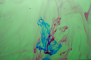 drop ink color in the water, colour background, smoke texture