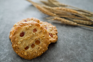 cookie on table, homemade dessert, bakery