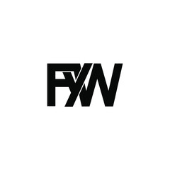 fyw initial letter monogram logo design