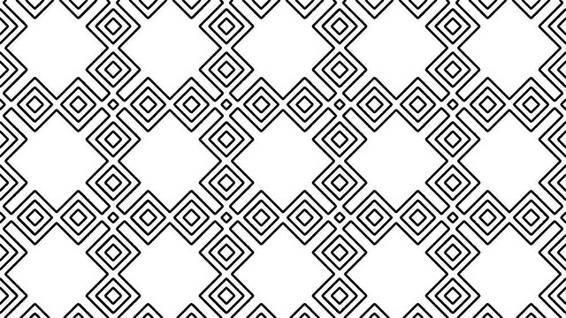 Artistic tile grid creation on white canvas animation
