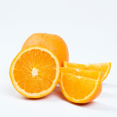 Slice of Orange isolated the white background