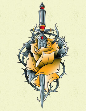 Yellow Rose Dagger