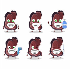 A picture of jelly ear cartoon design style keep staying healthy during a pandemic