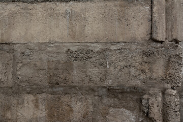 Old Gray Concrete Wall Bricks for Background, Wallpaper for Surface, Texture or 3d Material.