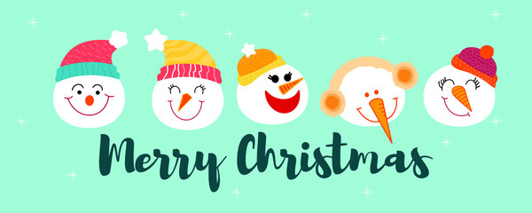 Fototapeta premium merry christmas Holiday gift card with hand lettering designs greeting messages greeting cards vector illustration.