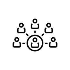 Black line icon for powerseller