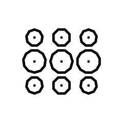 Black line icon for slightly