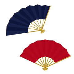 扇子　扇　イラスト　ベクター　Japanese hand fan , Traditional  