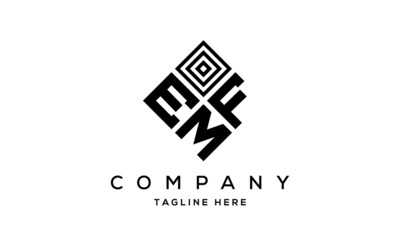 EFM square three latter logo vector