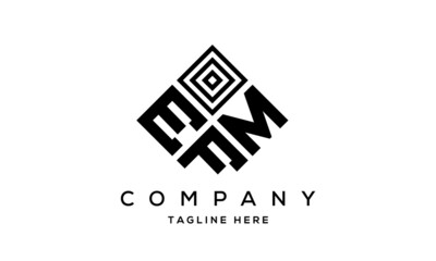 EMF square three latter logo vector