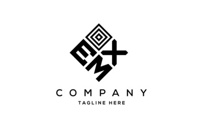EXM square three latter logo vector