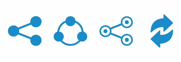 share icon set, share vector set illustrations