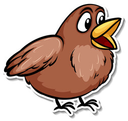 A cute bird cartoon animal sticker