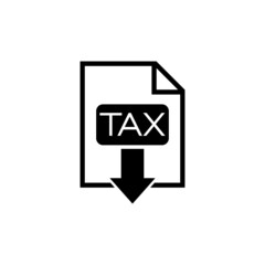 Tax icon isolated on white background