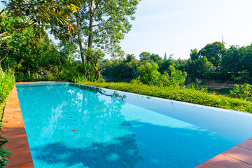 swimming pool in the garden